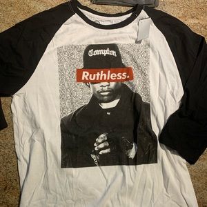 Brand new with tags Eazy E Ruthless 3/4 baseball tshirt